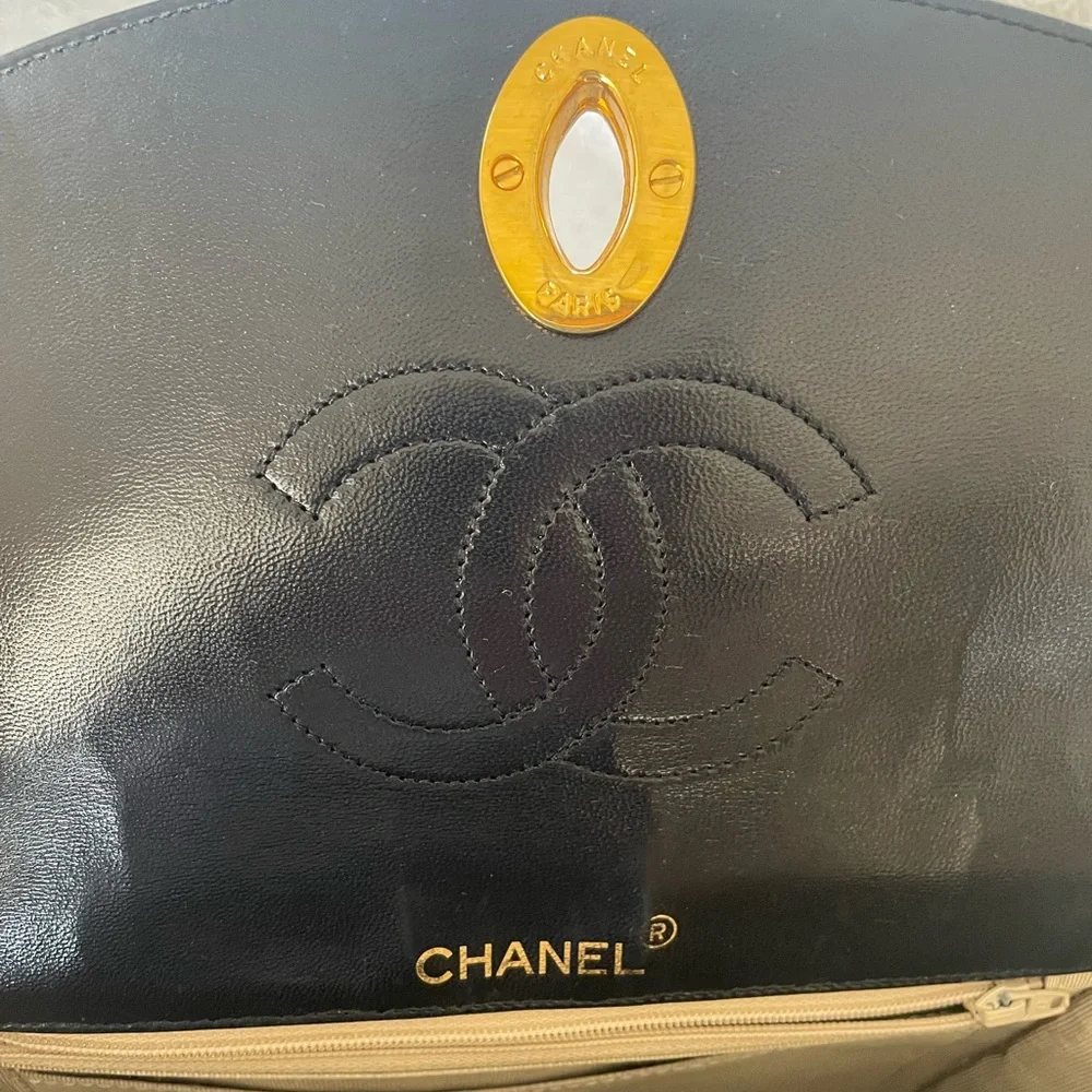 SOLD Chanel XL CC Single Flap Bag Vintage - Picture 14 of 14